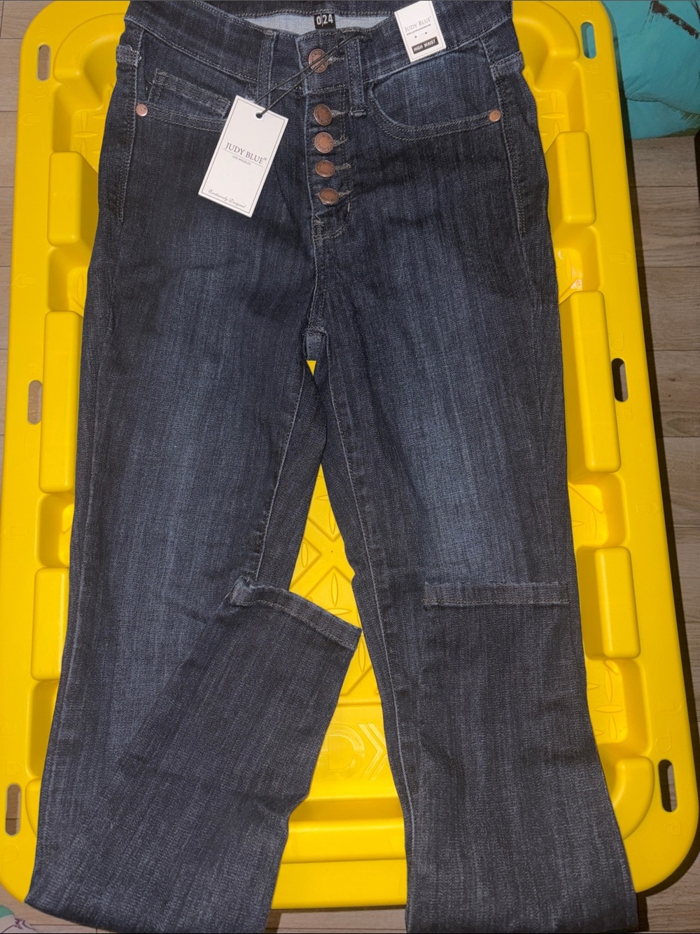 Judy Blue Dark Indigo Straight Leg High-Rise Jeans